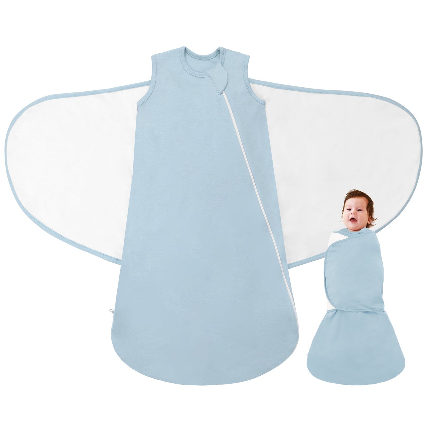 1.0 Tog Organic Cotton Baby Swaddle For 0-12 Months