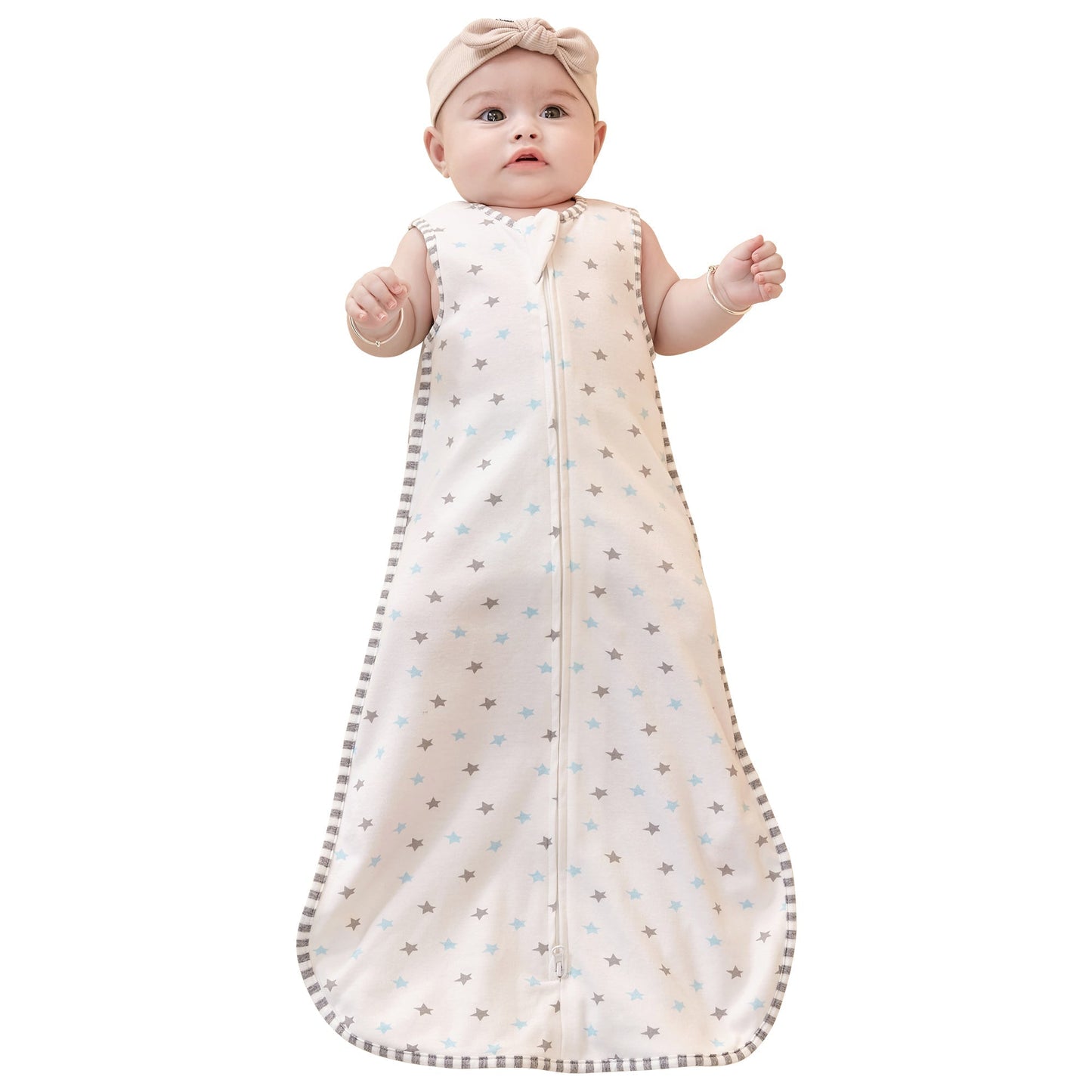 1.0 Tog Newborn Sleeveless Sleep Sack 100% Cotton 0-18 Months