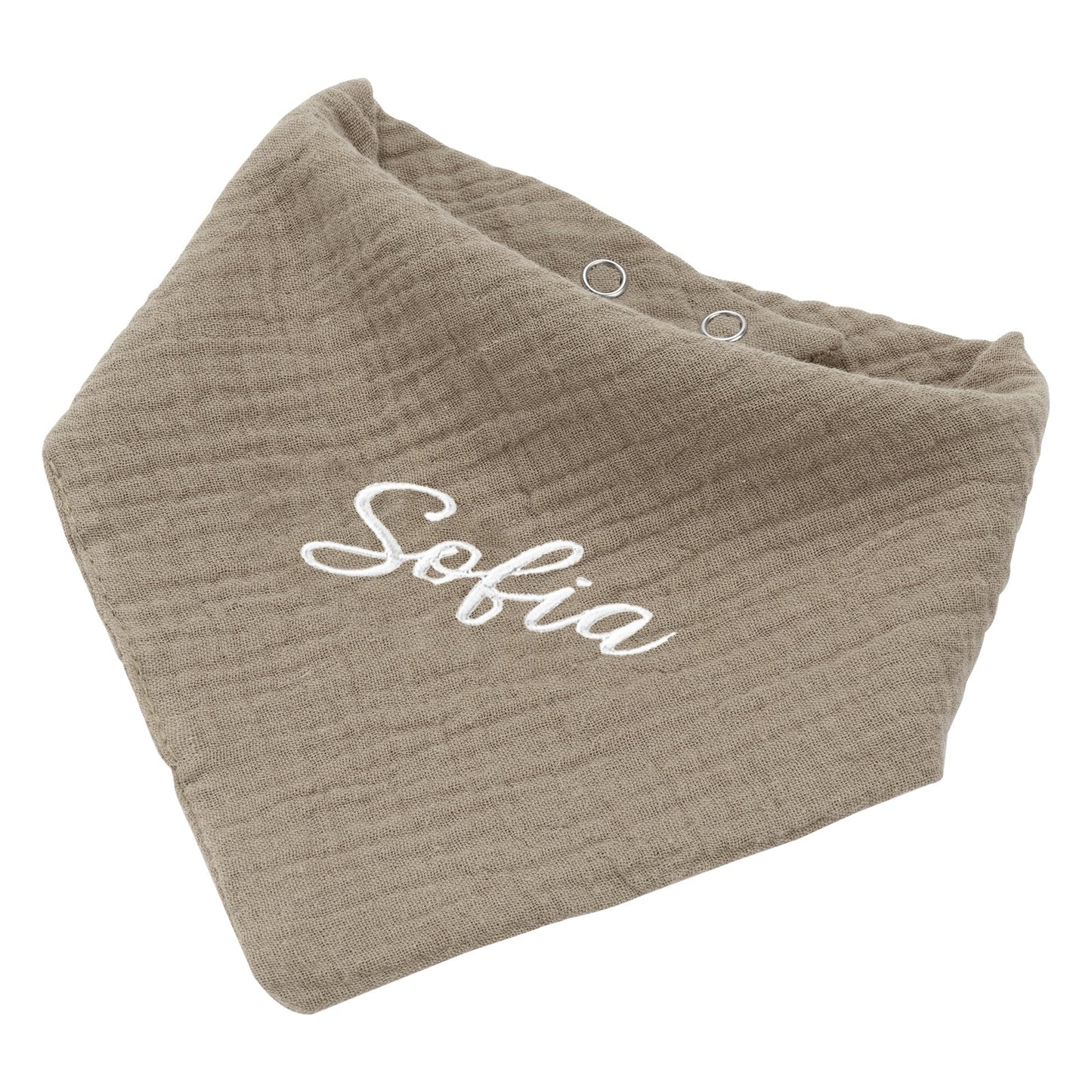 Personalised Muslin Baby Bibs Customised with Name