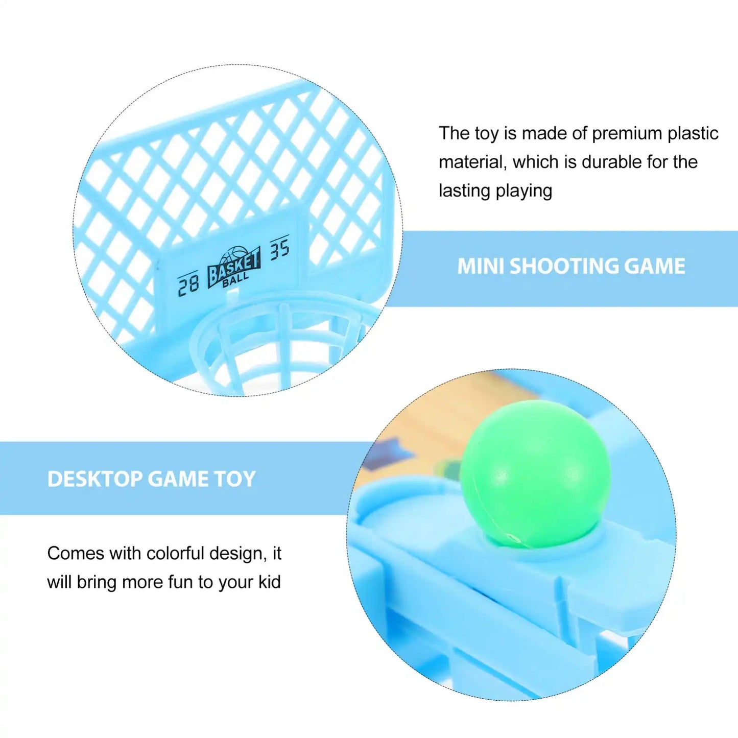 Mini Desktop Basketball Game Stand Double Finger Slingshot Shooting Machine Children's Parent-Child Interactive Educational Toys - MEACAOFG