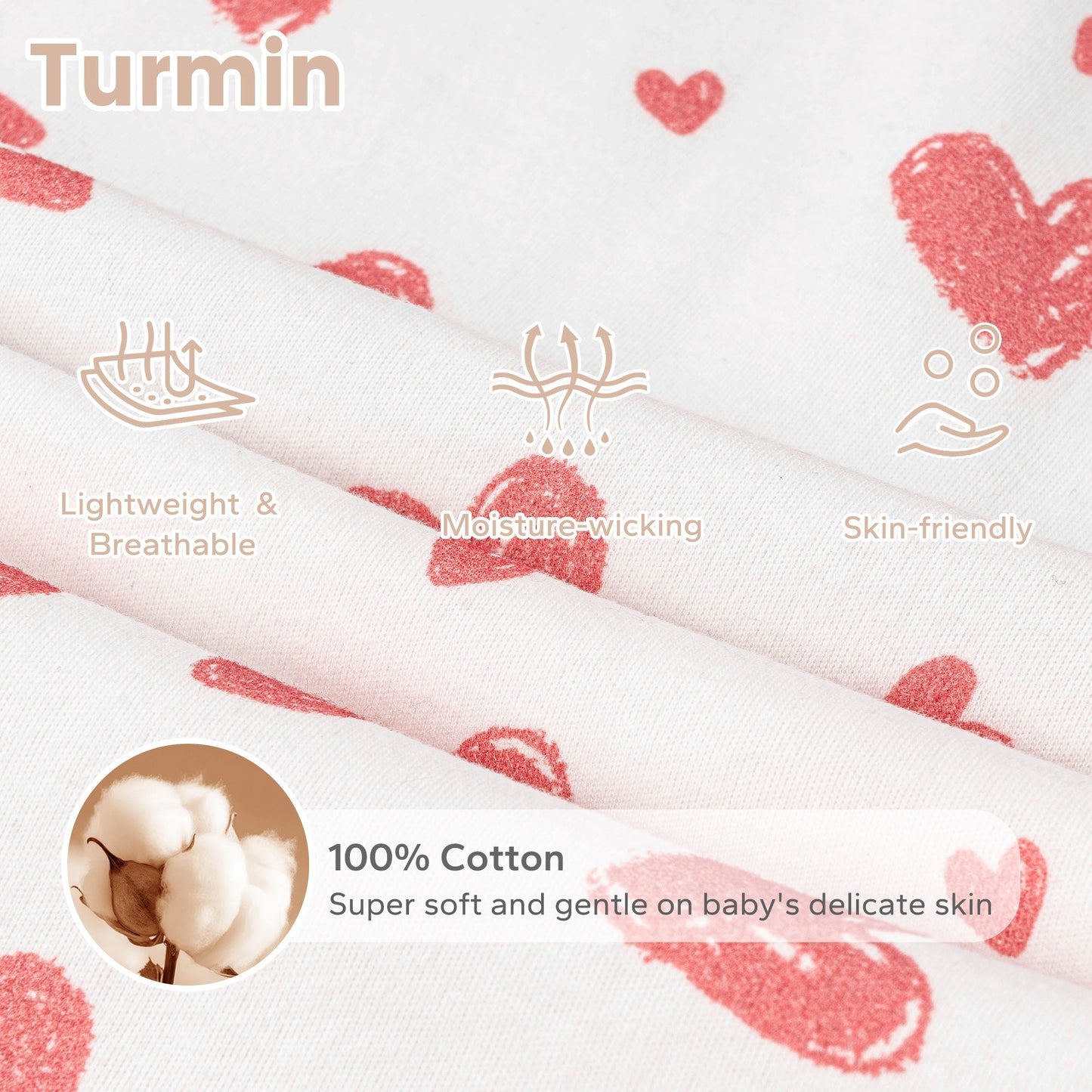 0.5 TOG 2 Pack 100% cotton Baby Sleep Sack 0-24 Months