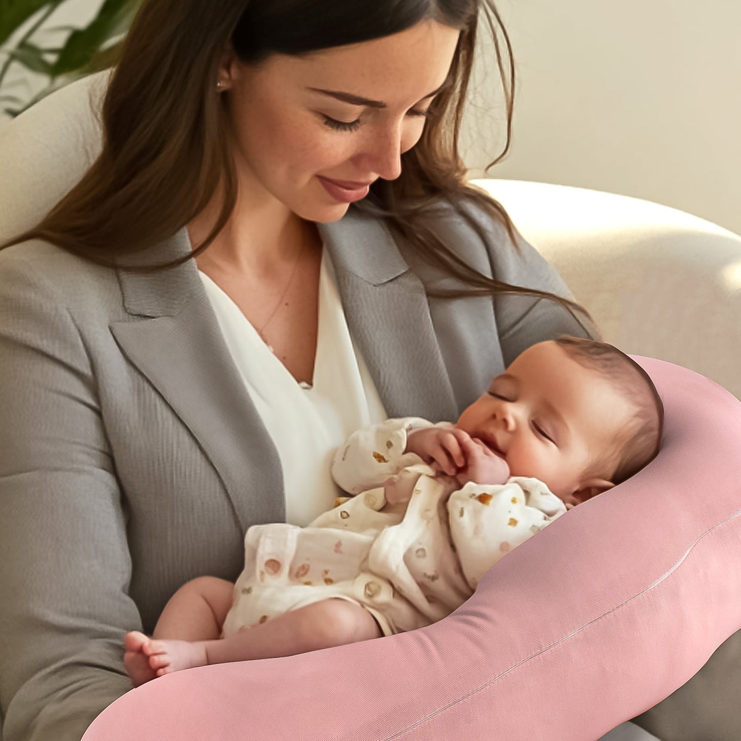 Bamboo Nursing Pillow Cover Compatible with Boppy Nursing Pillow