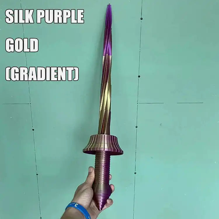 3D Printed Tellscopic Sword Gravity Jump Small Radish Knife Creative Mini Decompression Toy Funny Carrot Knifes Model For Kids Birthday Gift toys - MEACAOFG