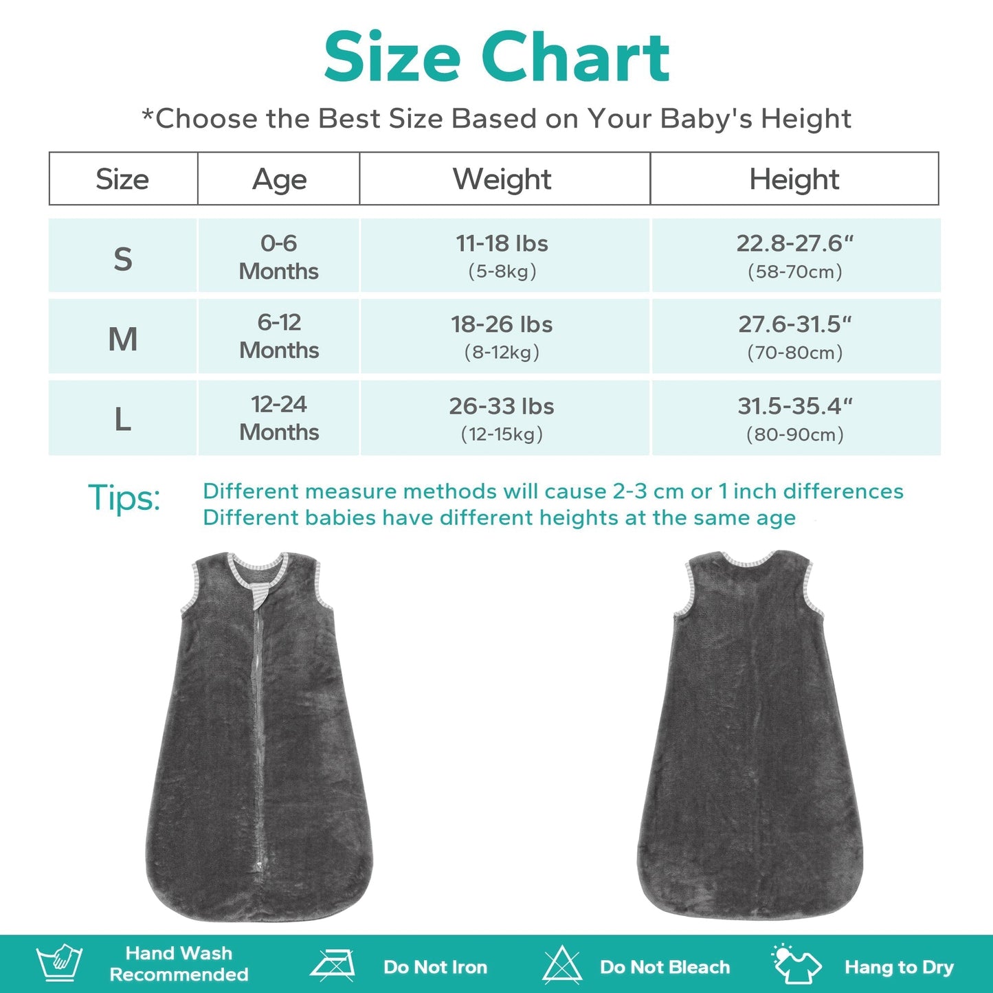 2.5 Tog Fleece Winter Baby  Sleeping Bag 0-24 Months