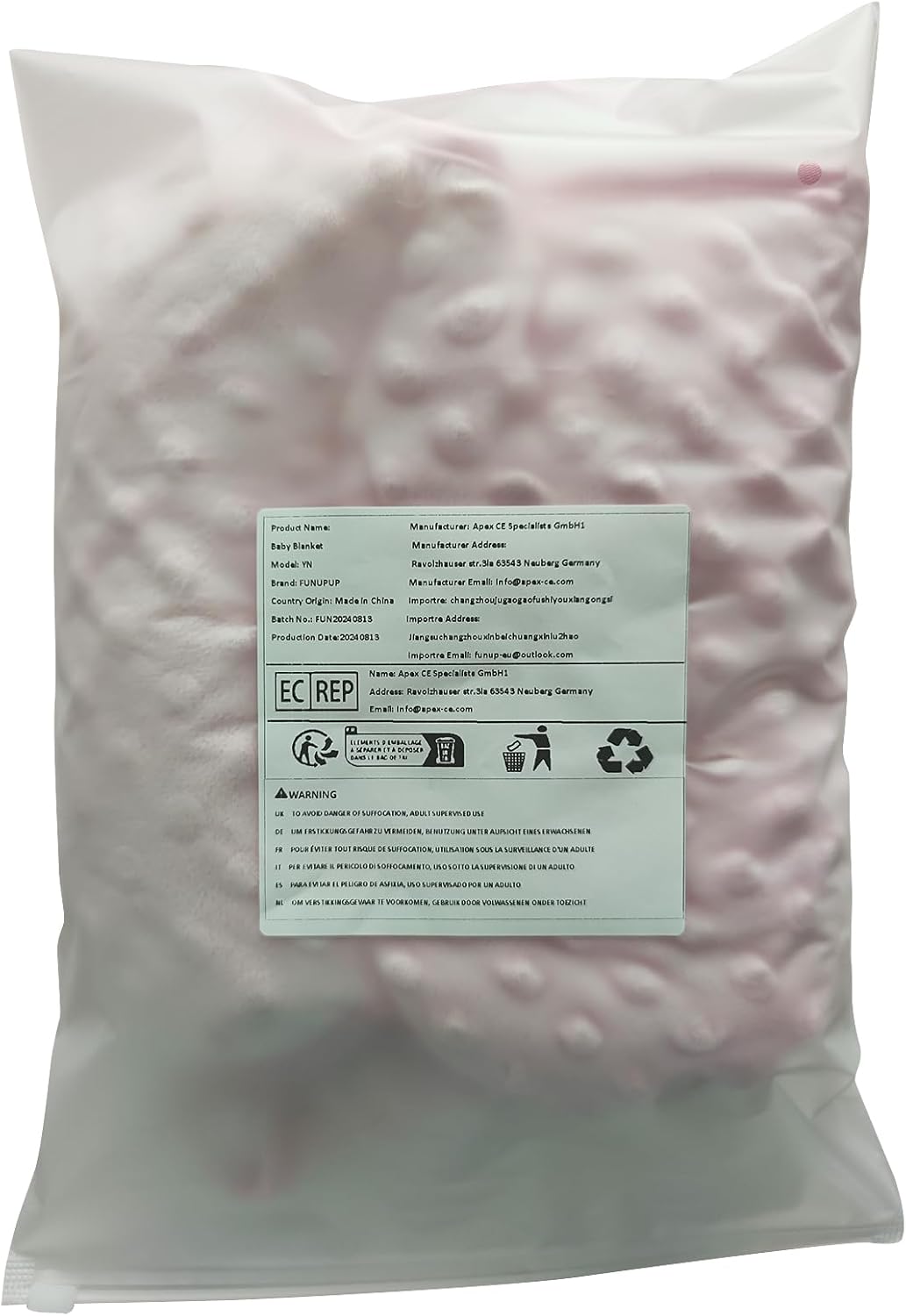 Baby Blankets for Girls and Boys Soft Plush Receiving Blanket Double Layer