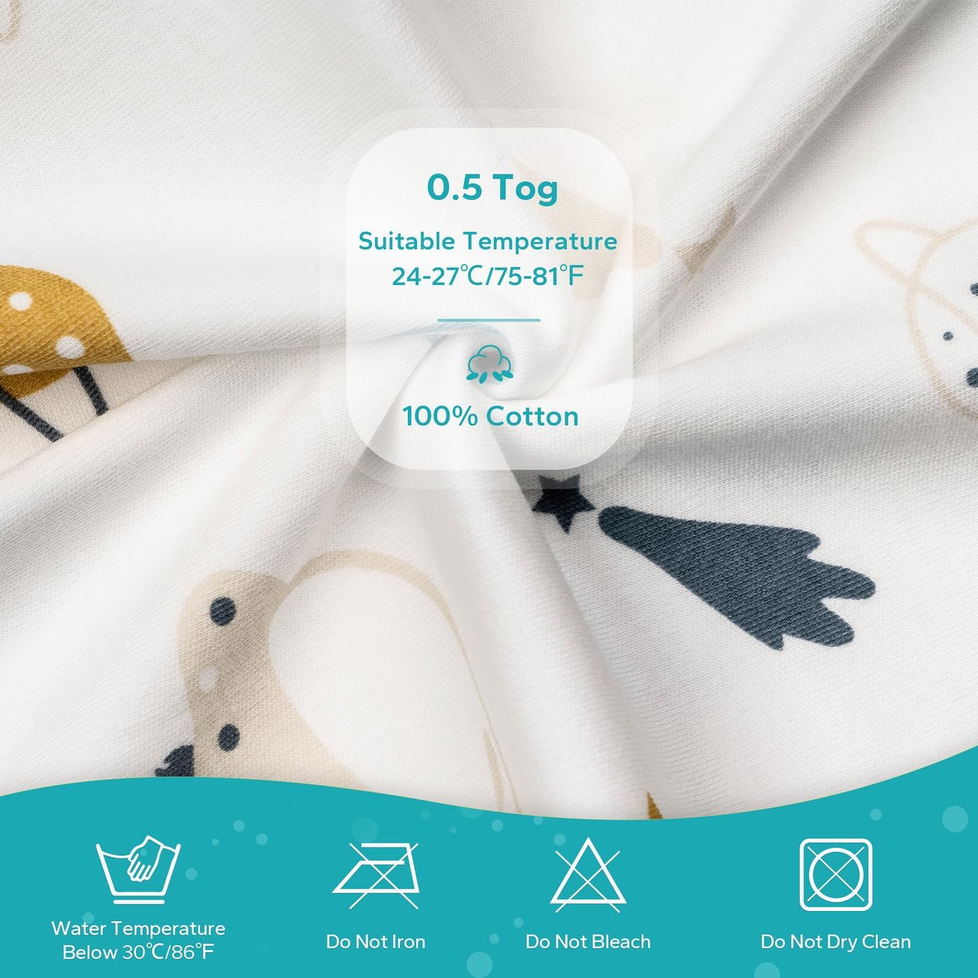 0.5 TOG Soft Sleeveless Baby Wearable Blanket