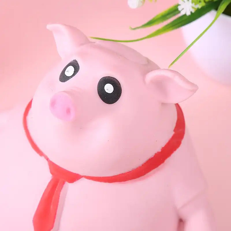 Anti Stress Relief Porky Pinkpig toy Vent Cute Asrm Pink Pig Squeeze Fidget Squeeze TPR Pig Toys for Kids or Adults - MEACAOFG