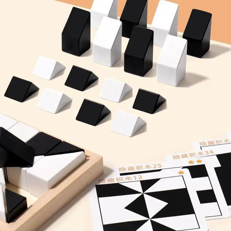 Puzzle hidden block puzzle toys cultivate children's spatial thinking imagination ability parent-child interaction desktop games - MEACAOFG