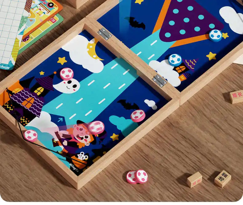 WEIQUEEN Children's Chess Multifunctional Chess Board Toys Gift Set Children's Chess Board Gift Set