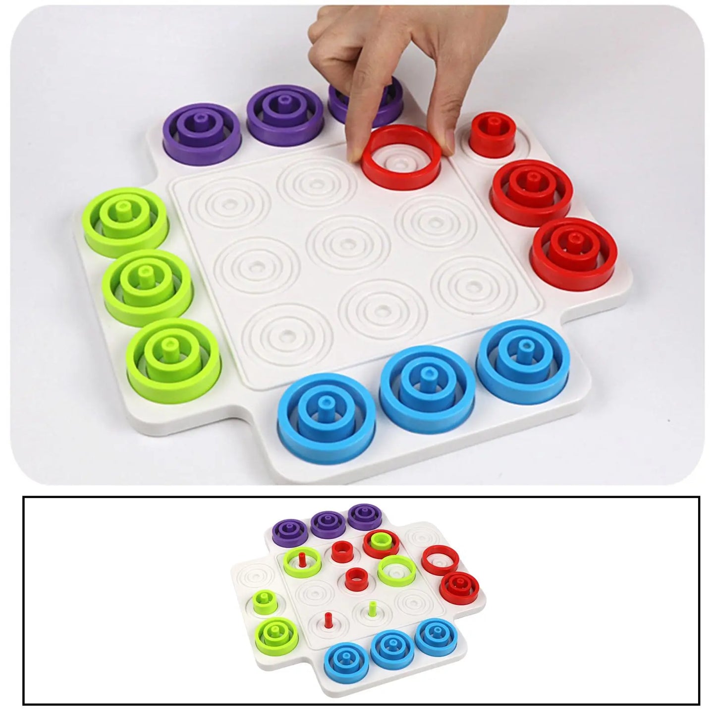 Children Rings Chess Montessori Logical Thinking Training Board Games - MEACAOFG