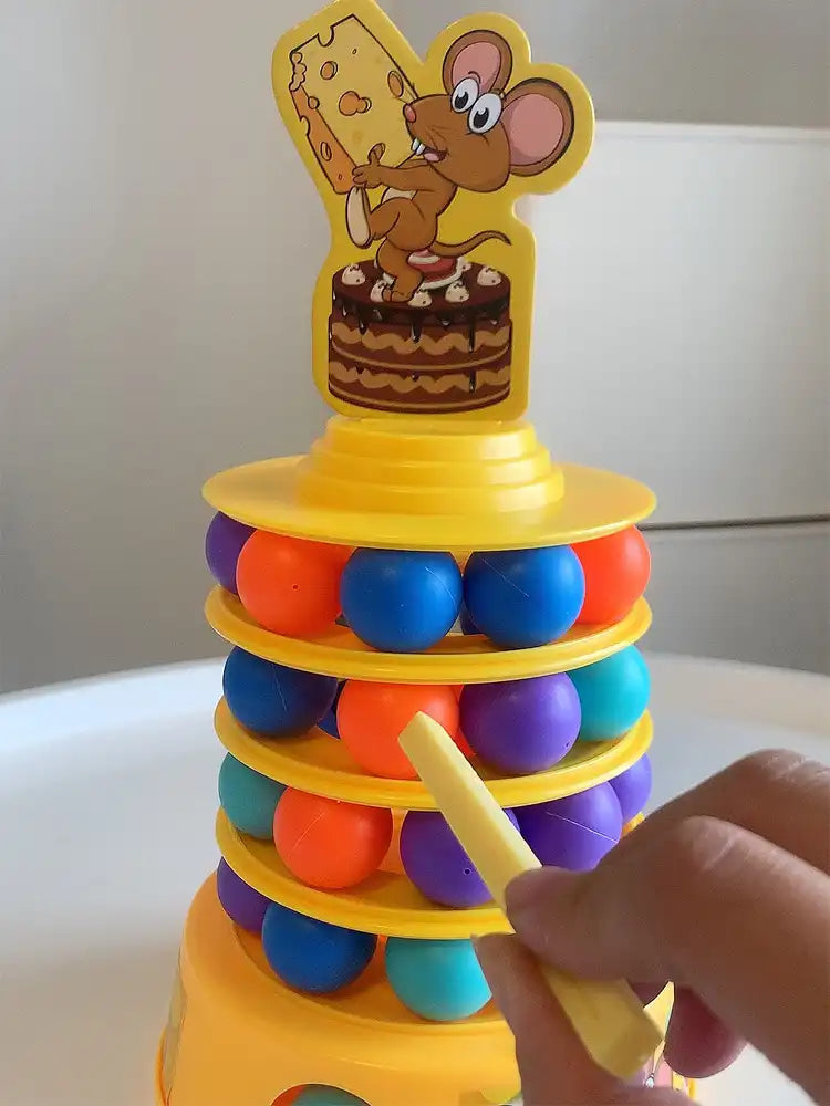 WEIQUEEN Children's educational toys mouse cake tower stacking game parent-child interaction multiplayer party table games birthday gift