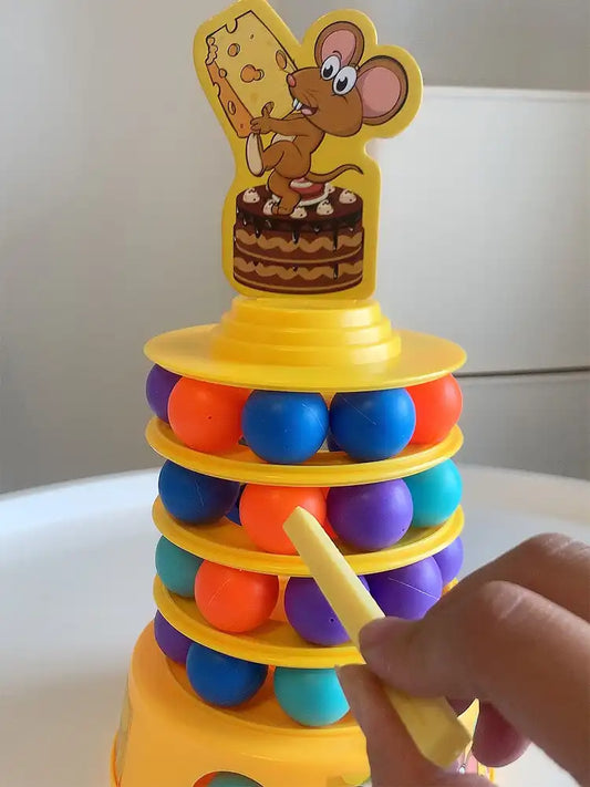 WEIQUEEN Children's educational toys mouse cake tower stacking game parent-child interaction multiplayer party table games birthday gift