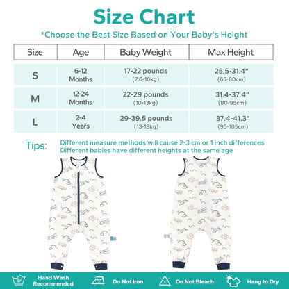 Bamboo Sleep Sack 0.5 TOG Toddler Sleep Sack with Feet for Spring Summer