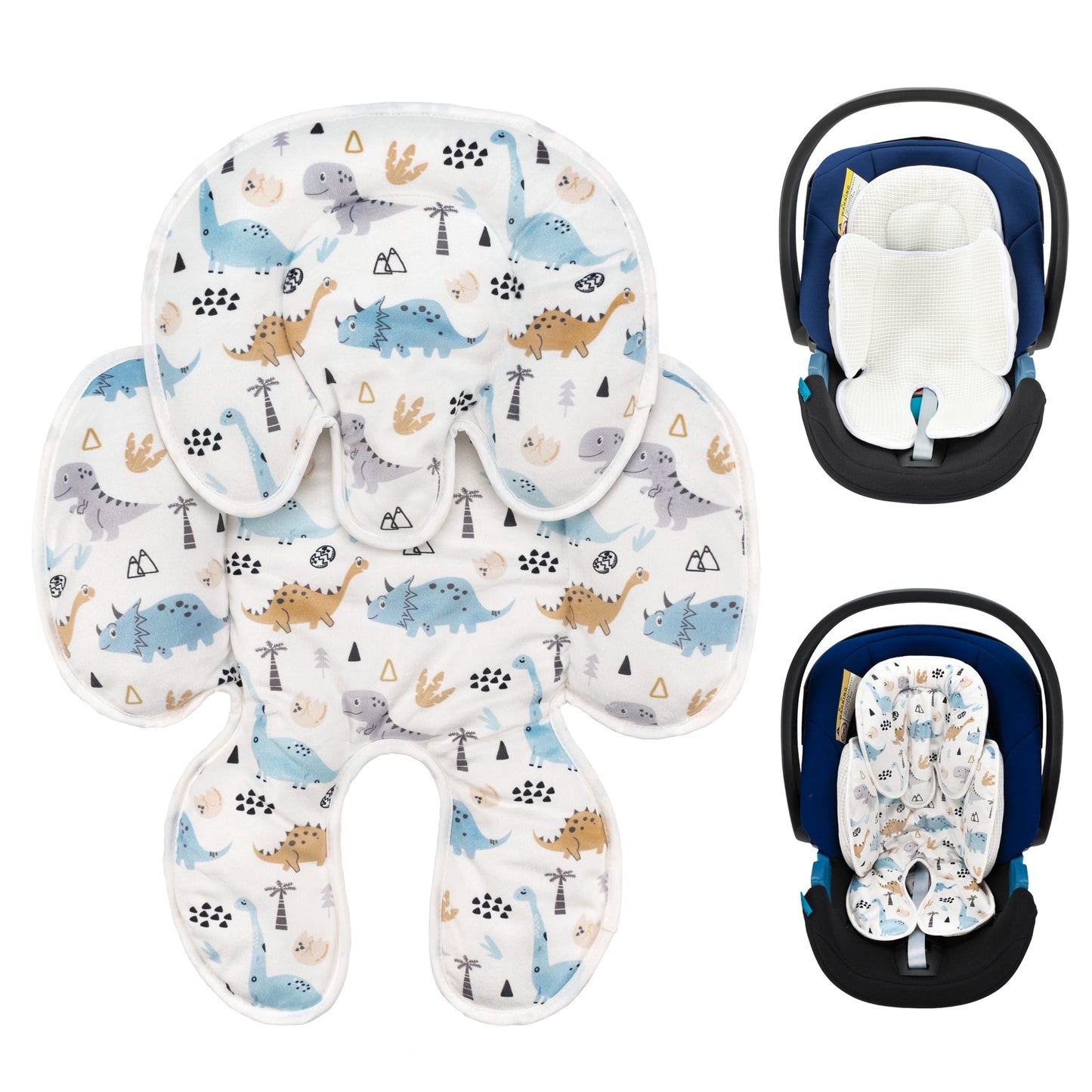 Car Seat Head Body Support, Detachable Newborn Infant Car Seat Insert