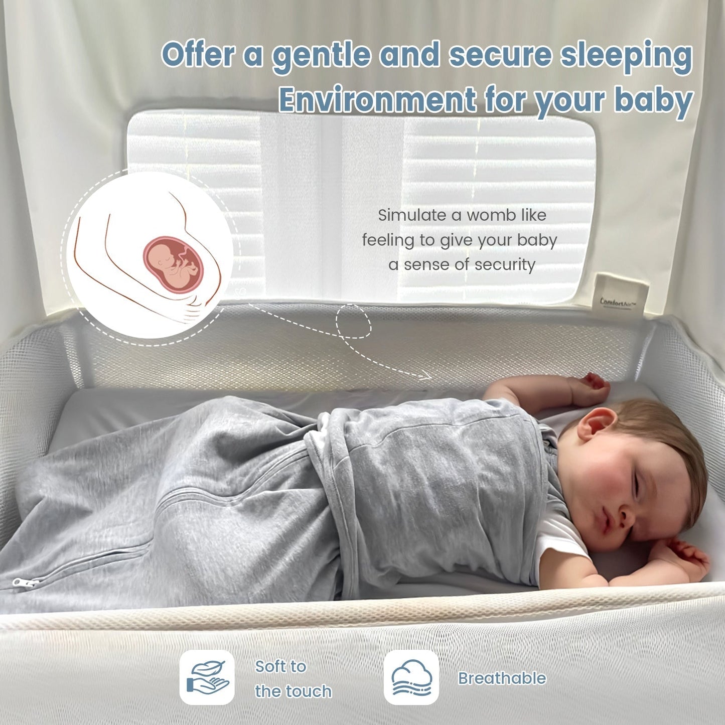 1.0 TOG 100% Cotton 2 Pack Baby Swaddle for Newborns 0-12 Months