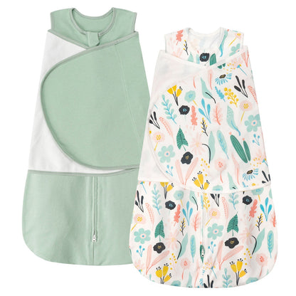 1.0 TOG 100% Cotton 2 Pack Baby Swaddle for Newborns 0-12 Months