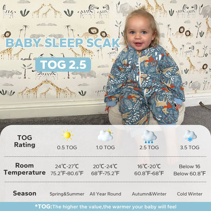 2.5 TOG Winter Toddler Sleeping Bag with Legs 100% Cotton