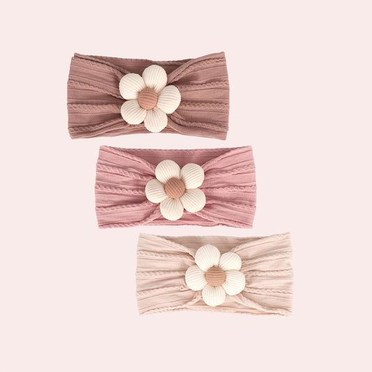 2 Pcs Baby Flower Headbands