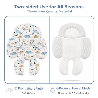 Car Seat Head Body Support, Detachable Newborn Infant Car Seat Insert