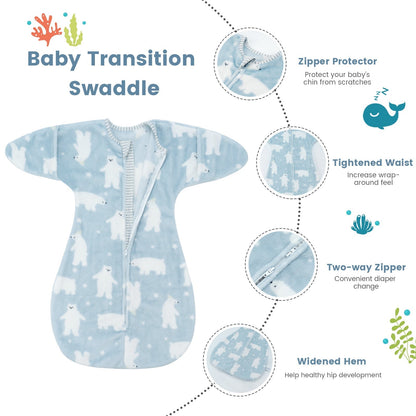 2.5 Tog Fleece Winter Transition Sleep Sack For 3-12 Months