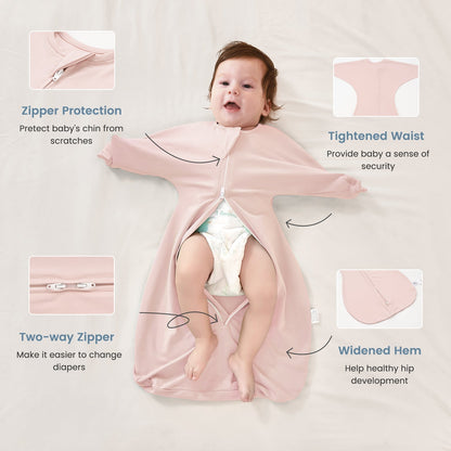 0.5 Tog 100% Cotton Shark-Fin Transition Swaddle 3-12 Months