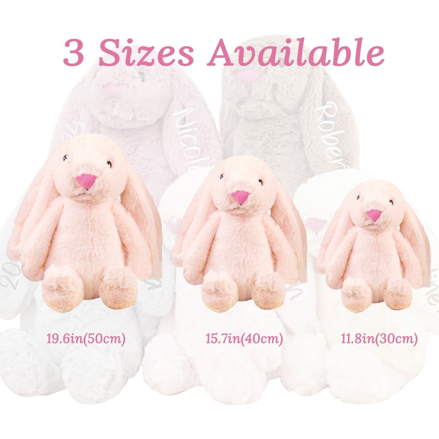Personalised Bunny Toy Baby Gift With Child's Name