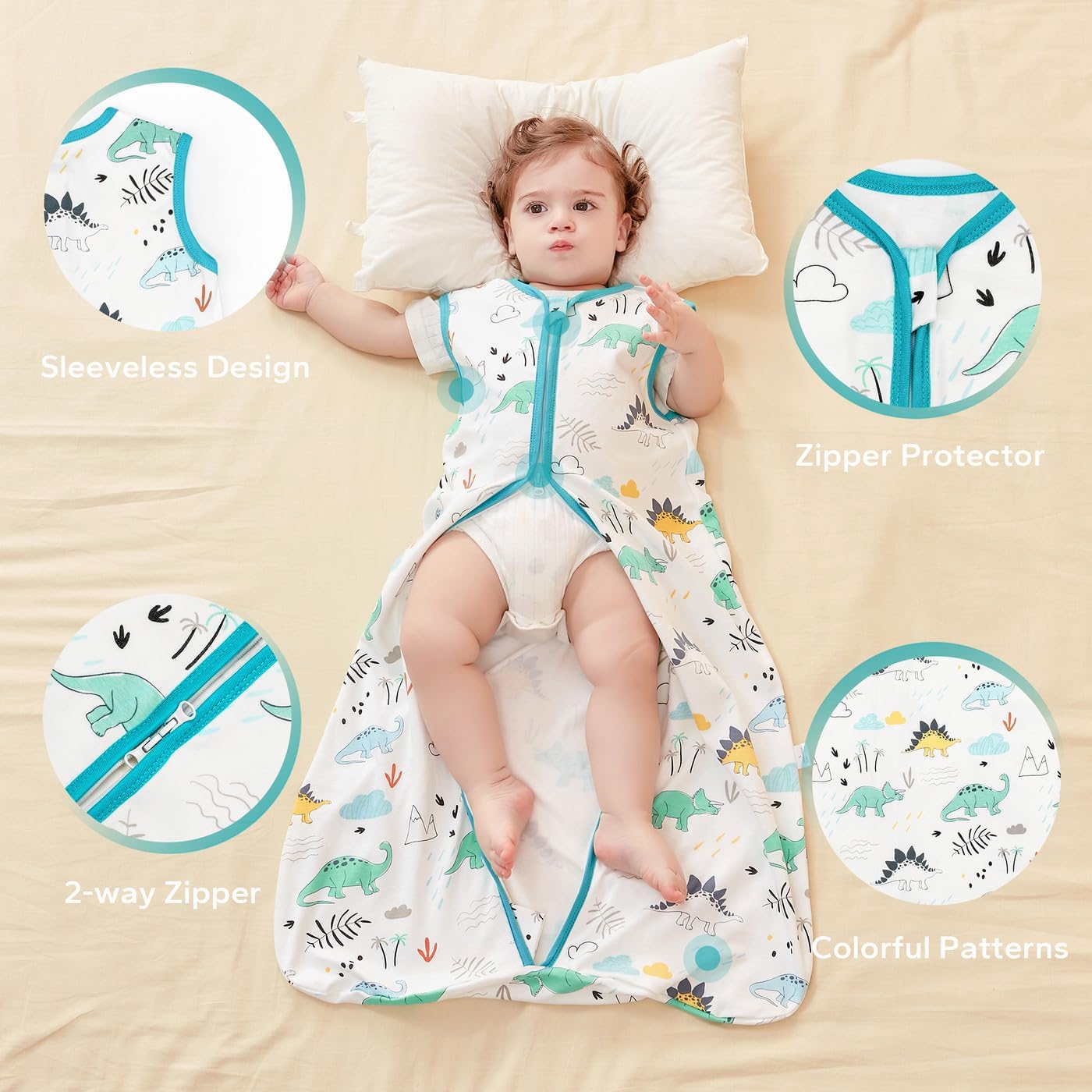 0.5 TOG Soft Sleeveless Baby Wearable Blanket