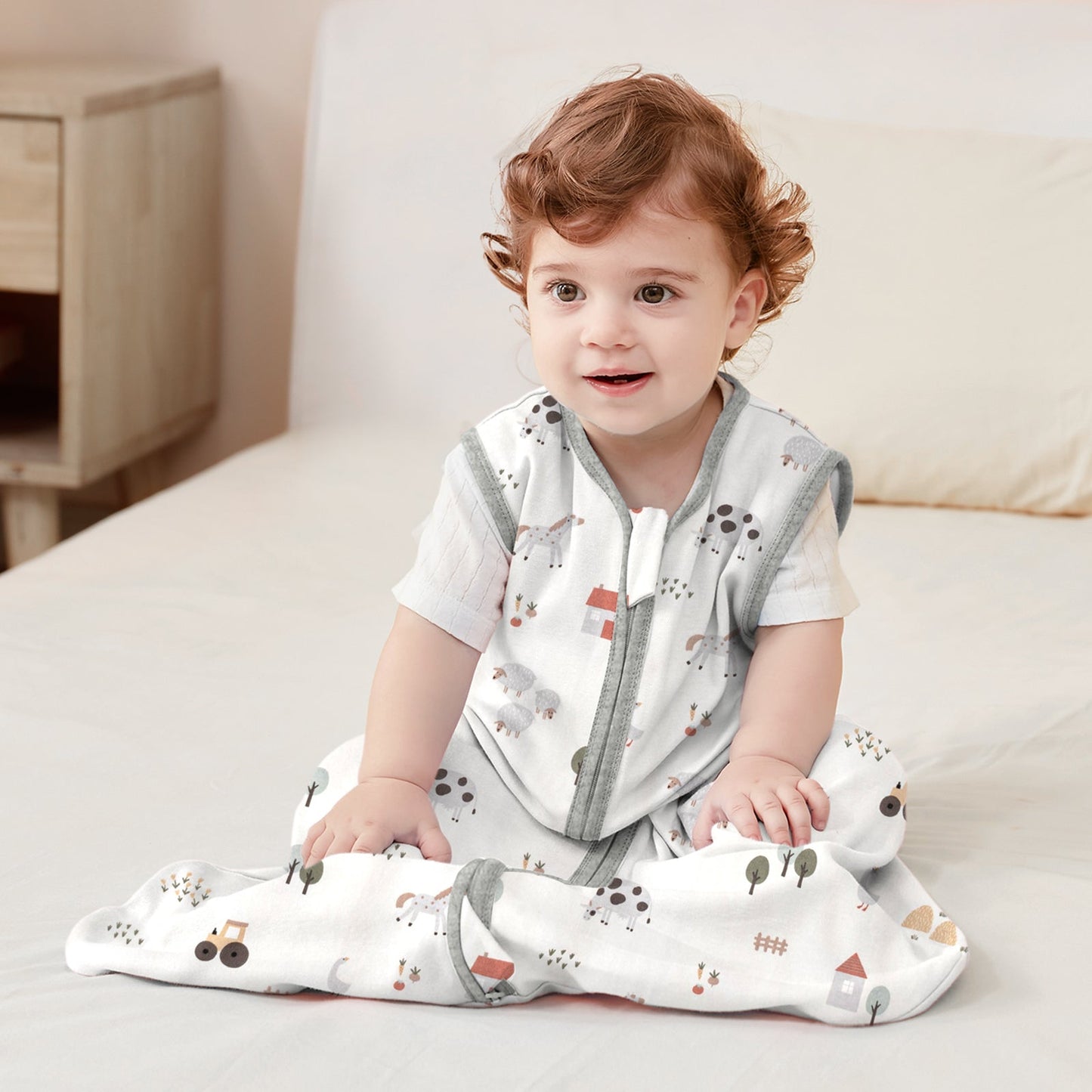 0.5 TOG 2 Pack 100% cotton Summer Baby Sleep Sack 0-24 Months