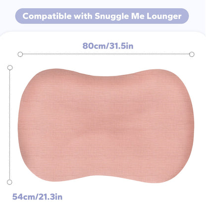 2 Pack Muslin Baby Removable Lounger Cover Compatible with Snuggle Me Lounger