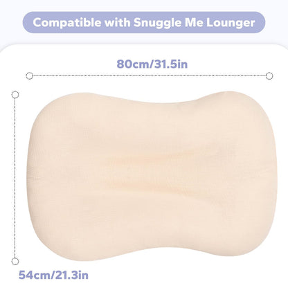 Muslin Baby Removable Lounger Cover Compatible with Snuggle Me Lounger