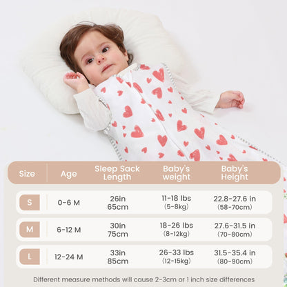 0.5 TOG 2 Pack 100% cotton Baby Sleep Sack 0-24 Months