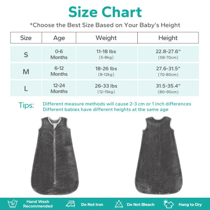 2.5 Tog Fleece Winter Baby  Sleeping Bag 0-24 Months