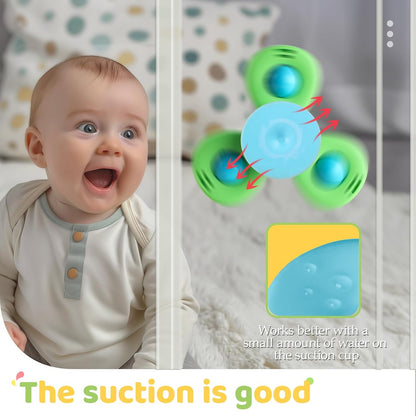 3PCS Suction Cup Spinner Toys