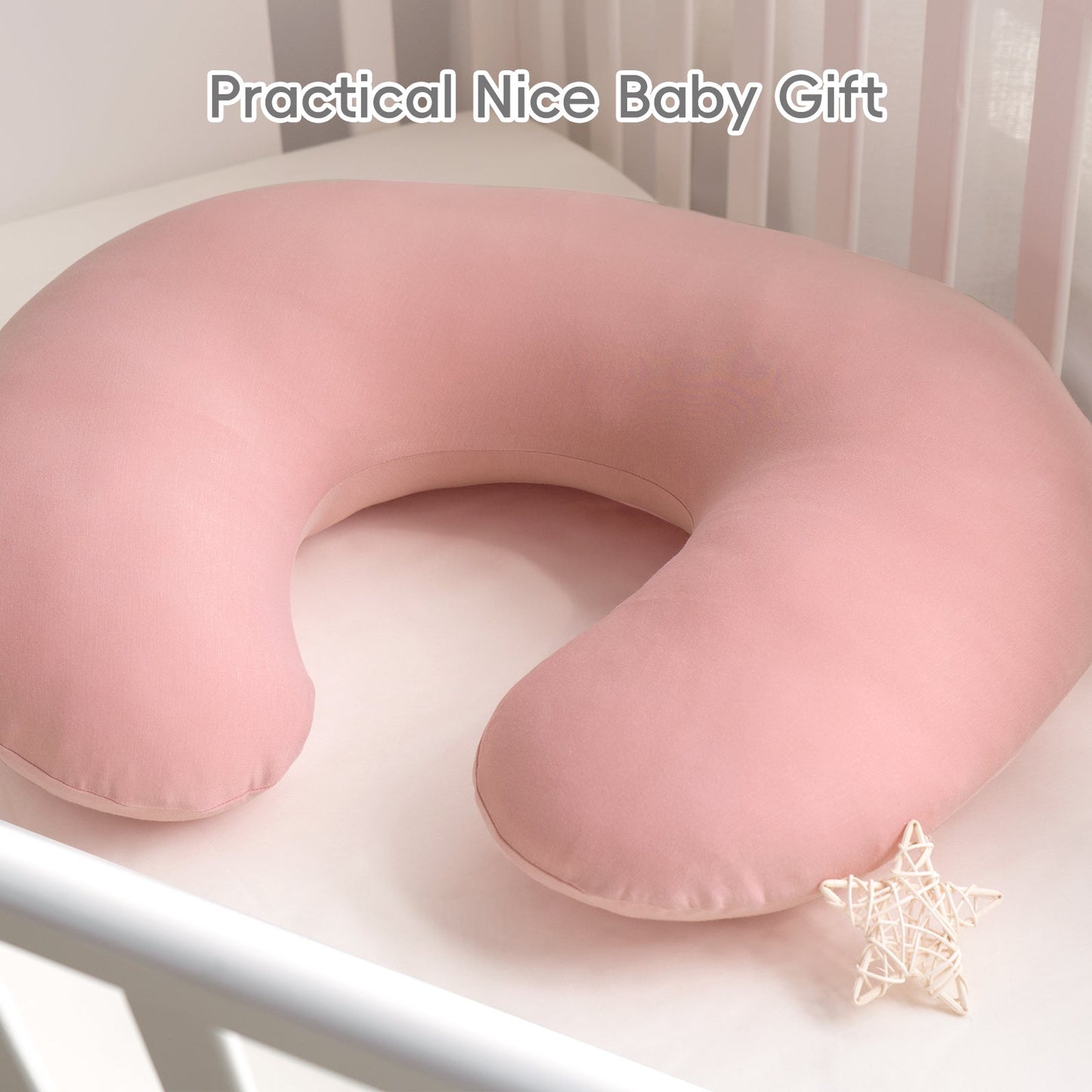 Bamboo Nursing Pillow Cover Compatible with Boppy Nursing Pillow