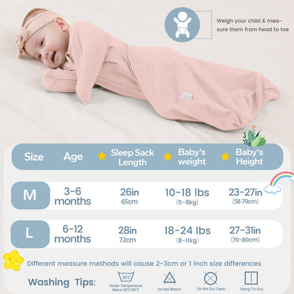 0.5 Tog 100% Cotton Shark-Fin Transition Swaddle 3-12 Months