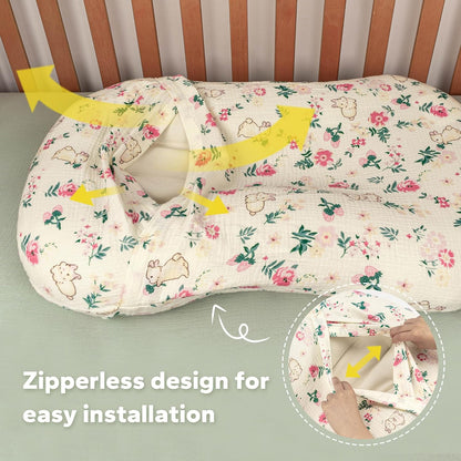 Muslin Baby Removable Lounger Cover Compatible with Snuggle Me Lounger