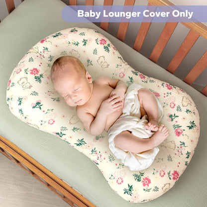 Muslin Baby Removable Lounger Cover Compatible with Snuggle Me Lounger