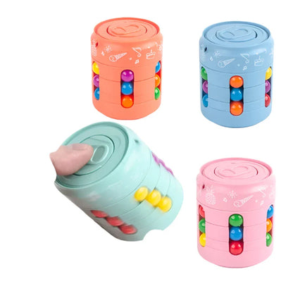 Magic Rotating Bean Puzzle Cube Game Kids Adults Fingertip Fidget - MEACAOFG
