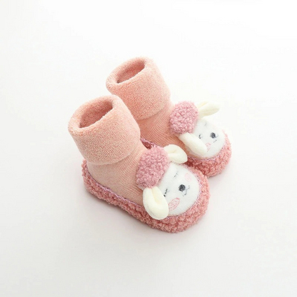 CuddlePaws Plush Cartoon Shoes for Cozy Baby Feet