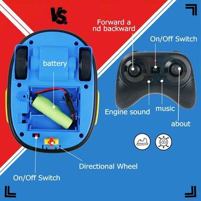 WEIQUEEN  RC Toy 2.4G Bumper Car Pop-up Doll Crash Bounce Ejection Light Children's Remote Control Toys Gift for Parenting