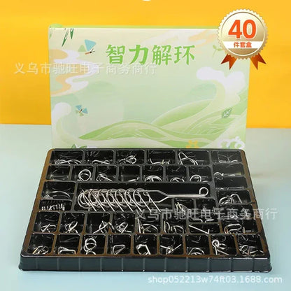8/24/32Pcs Nine Link Series 3D Metal Puzzle Toy Release Buckle - MEACAOFG