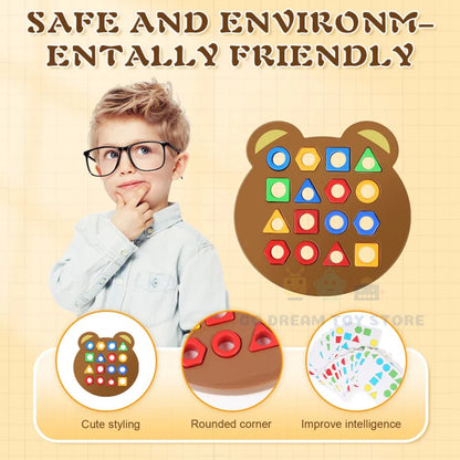 WEIQUEEN DIY Geometric Shape Color Matching 3D Puzzle Baby Montessori Learning Educational Interactive Battle Game Toys For Children Gift