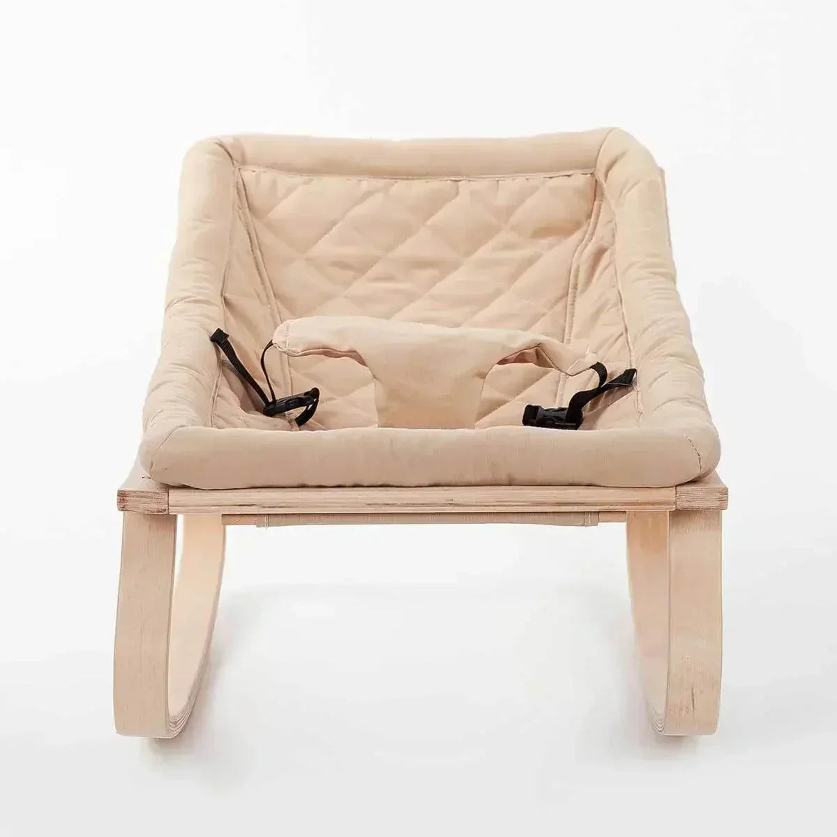 Natural wooden baby rocking chair