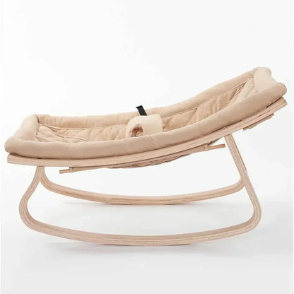 Natural wooden baby rocking chair