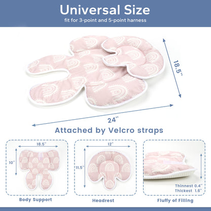 2-in-1 Detachable Baby Carseat Head & Body Support