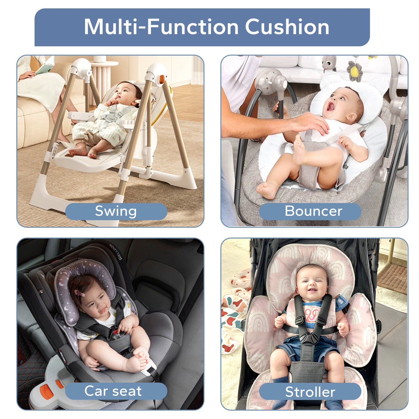 2-in-1 Detachable Baby Carseat Head & Body Support