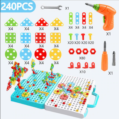 Children Electric Drill Screw Toys Diy Assembly