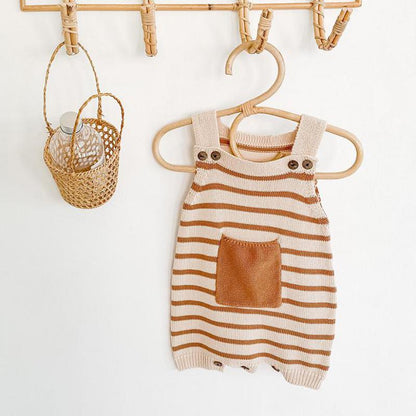 Knitted Wool Jumpsuit for Babies and Infants