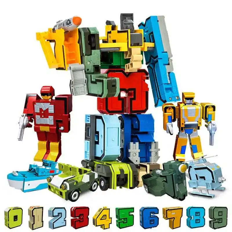 WEIQUEEN Digital Transformer Robot Toys Kids Toys Family Toys